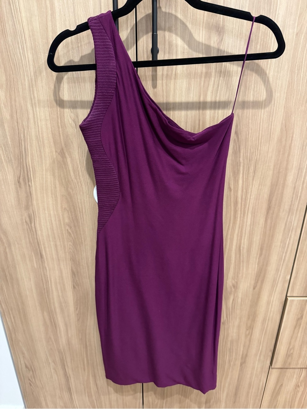 Vintage Lanvin One-Shoulder Purple Cocktail Dress